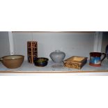 6 pieces of studio pottery by pottery artist Harry Shotton