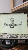 A cased set of Rosenbaum chef's knives. ****Condition report**** 24 pieces.