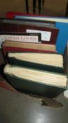 A box of stamp albums including Victorian, GB, world etc.