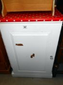 A painted pine kitchen cupboard, height 81cm, width 55cm approx.