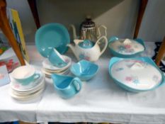 A Midwinter Modern fashion Shape part teaset, with pair of tureens, teapot etc,