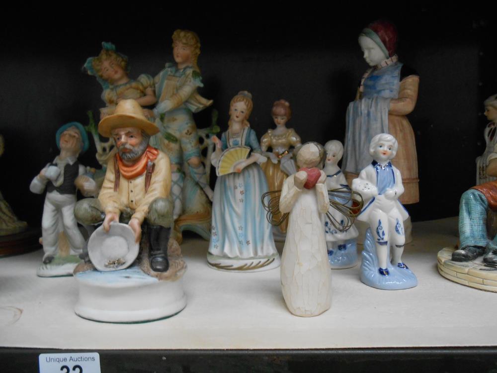 A large Victorian bisque figure group a/f, and a good lot of other figures, - Image 3 of 8