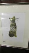 Andy Warhol (1928-1987) Plate signed lithographic print of a cat 'Sam',