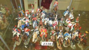 27 Del Prado cavalry of the Napoleonic wars model soldiers on horseback.