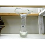 A large clear art glass vase ****Condition report**** Height 33.5cm.