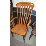 A Windsor farmhouse chair.