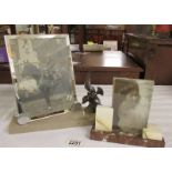 2 art deco picture frames, 1 frame 23 x 17.