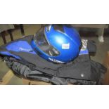 2 Akito XXXL and S motorcycle jackets and a Nitro Racing helmet size S.