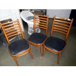 3 ladderback chairs