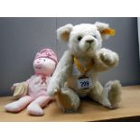 A Steiff Danbury Mint Millenium 2000 bear and a hope breast cancer charity bear