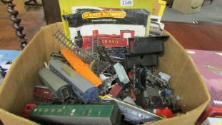 A quantity of HO/OO gauge engines, rolling stock and track, all a/f.