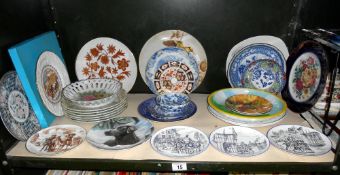 A good selection of collectors/wall plates including Coalport