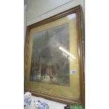 An early 20th century framed and glazed print entitled 'The Carol Singers' by Dodgson, 67 x 58 cm.
