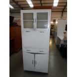 A vintage painted kitchen unit.