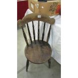 An old kitchen chair.