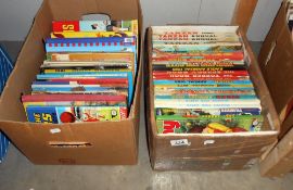 2 boxes of vintage childrens annuals including Tarzan, Space 1999, Roy of the Rovers etc.