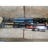 2 Star wars light sabers (Anakin and Darth Vader) stand with Darth Vader but no brackets,
