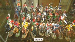 27 Del Prado cavalry of the Napoleonic wars model soldiers on horseback.