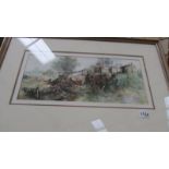 A framed and glazed watercolour signed Ruth McLeod.