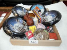 A quantity of Bugs Bunny dishes collectables, keyrings etc.