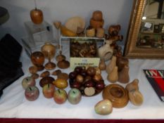 A good lot of wooden items including many toadstools, fruit, bears etc., (1 or 2 pieces may be a/f).