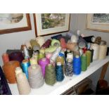 A large lot of quality knitting yarns including Shetland wool, chenile,