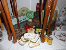 A quantity of old tins, including Rubicon, Oxo etc.