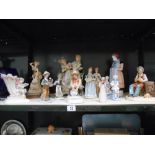 A large Victorian bisque figure group a/f, and a good lot of other figures,