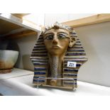A clay model of Tutankhamun death mask,