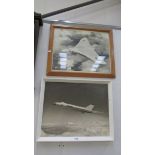 2 framed prints of VX777 and XH539 Auro Vulcan aeroplanes.