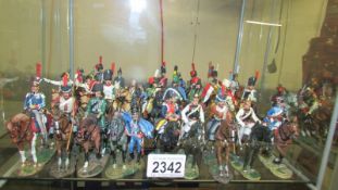 27 Del Prado cavalry of the Napoleonic wars model soldiers on horseback.