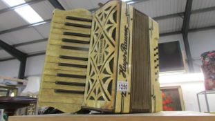 A vintage Hugo Rauner accordion.
