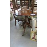 A twin pedestal extending dining table.