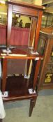 3 good quality mahogany occasional tables.