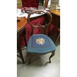 A Victorian mahogany cabriole leg chair.