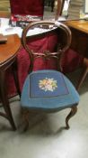 A Victorian mahogany cabriole leg chair.