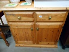 A solid pine dresser base, Height 83cm,