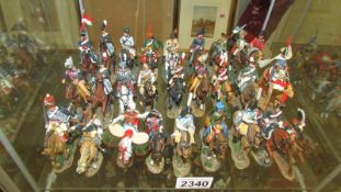 27 Del Prado cavalry of the Napoleonic wars model soldiers on horseback.