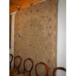 A large old carpet, needs cleaning, 230 x 160 cm.