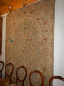 A large old carpet, needs cleaning, 230 x 160 cm.