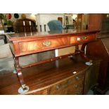 A mahogany sofa table with brass fittings, height 47cm, width 102cm approx.