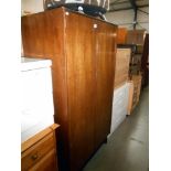 A G Plan Gents double wardrobe with 4 shelves and 2 drawers on left side, height 168cm,