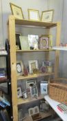 Approximately 25 assorted photo frames (4 with art deco style prints) and including 2 framed and