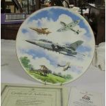 A Royal Doulton Royal Air Force 75 anniversary plate, 980/14700 with certificate.