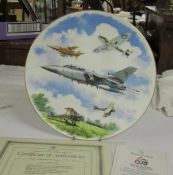 A Royal Doulton Royal Air Force 75 anniversary plate, 980/14700 with certificate.