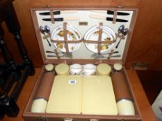 A Brexten vintage picnic case hamper c1950's,