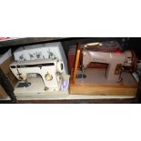A pair of sewing machines, one being Jones,