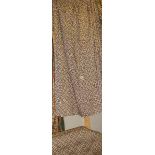 A pair of Laura Ashley lined cotton curtains with matching single headboard (230 cm wide x 142 cm