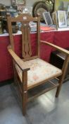 A 1930's oak carver chair.