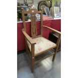 A 1930's oak carver chair.